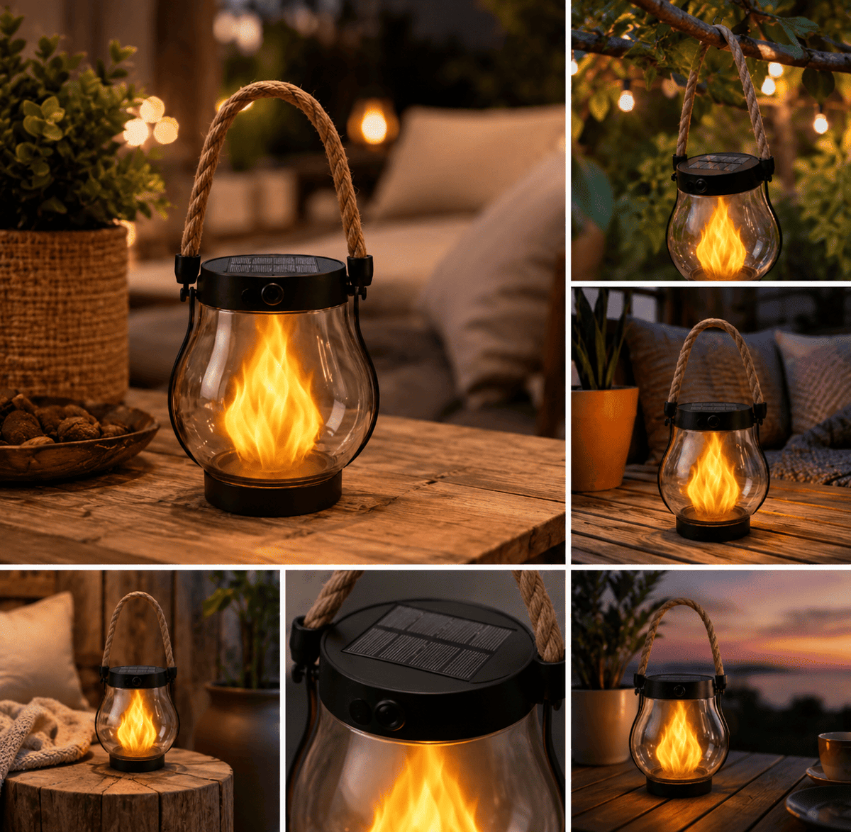 Fire Seed - Solar Outdoor Flame Illusion Lantern