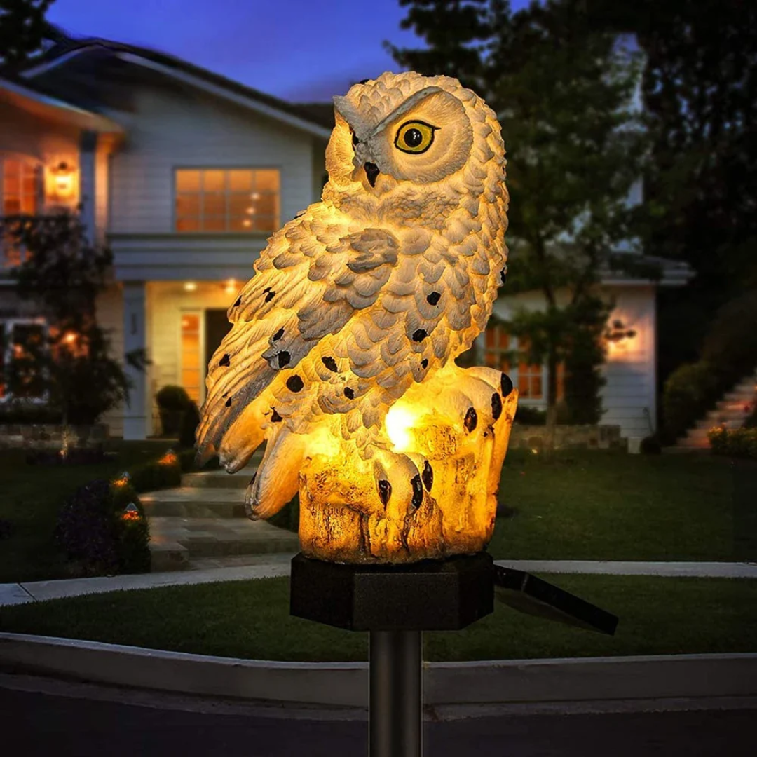 OwlGlow Solar Garden Stake Light