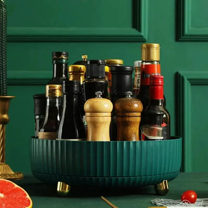 360° Rotating Organizer - Space-Saving Turntable for Home & Office