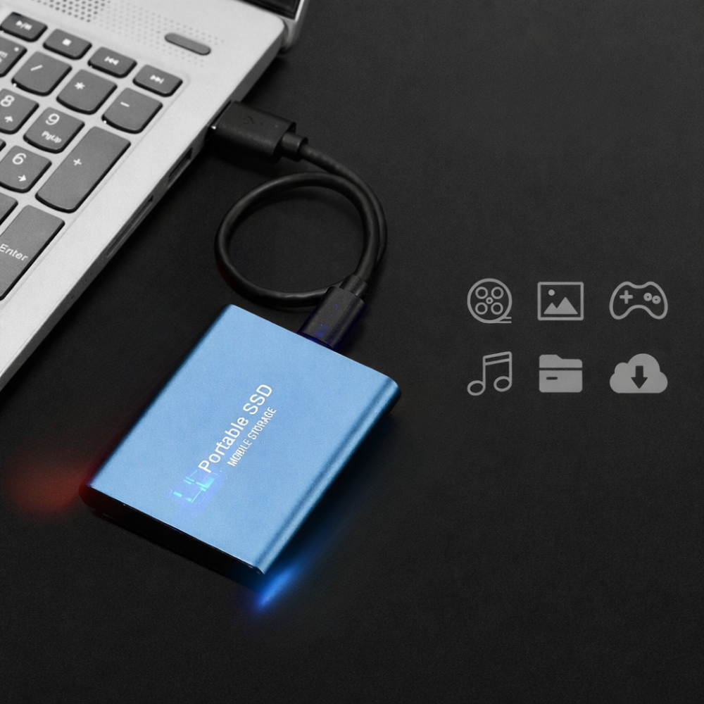 512GB Portable SSD External Drive - Fast USB-C Storage