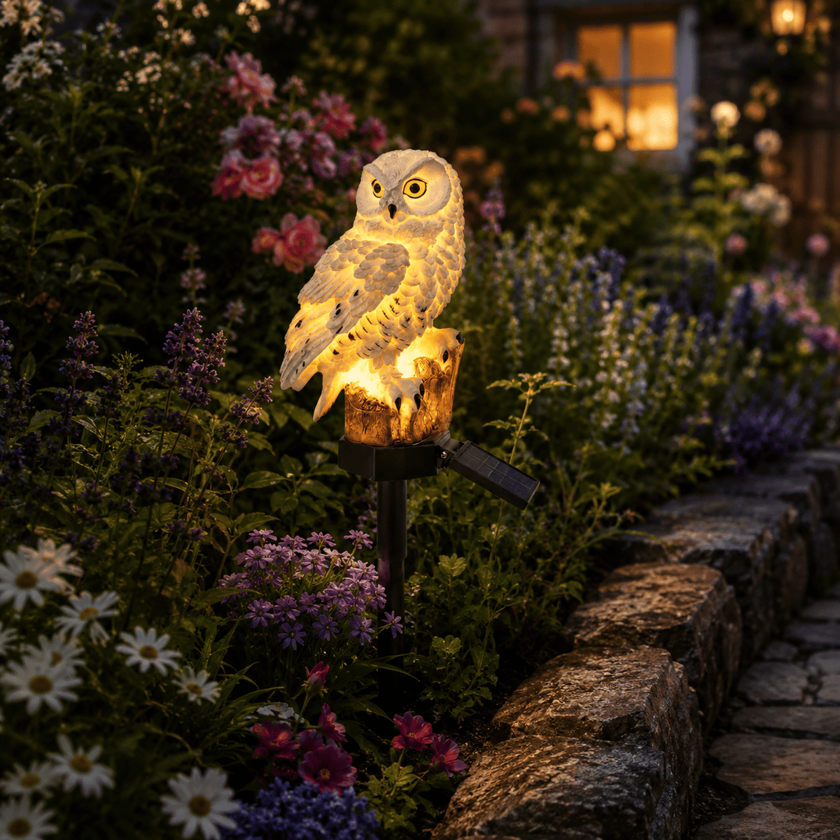 OwlGlow - Solar Garden Stake Light Decorative Owl Pathway