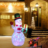 5ft Inflatable Snowman with Rotating LED Lights - Christmas Inflatables