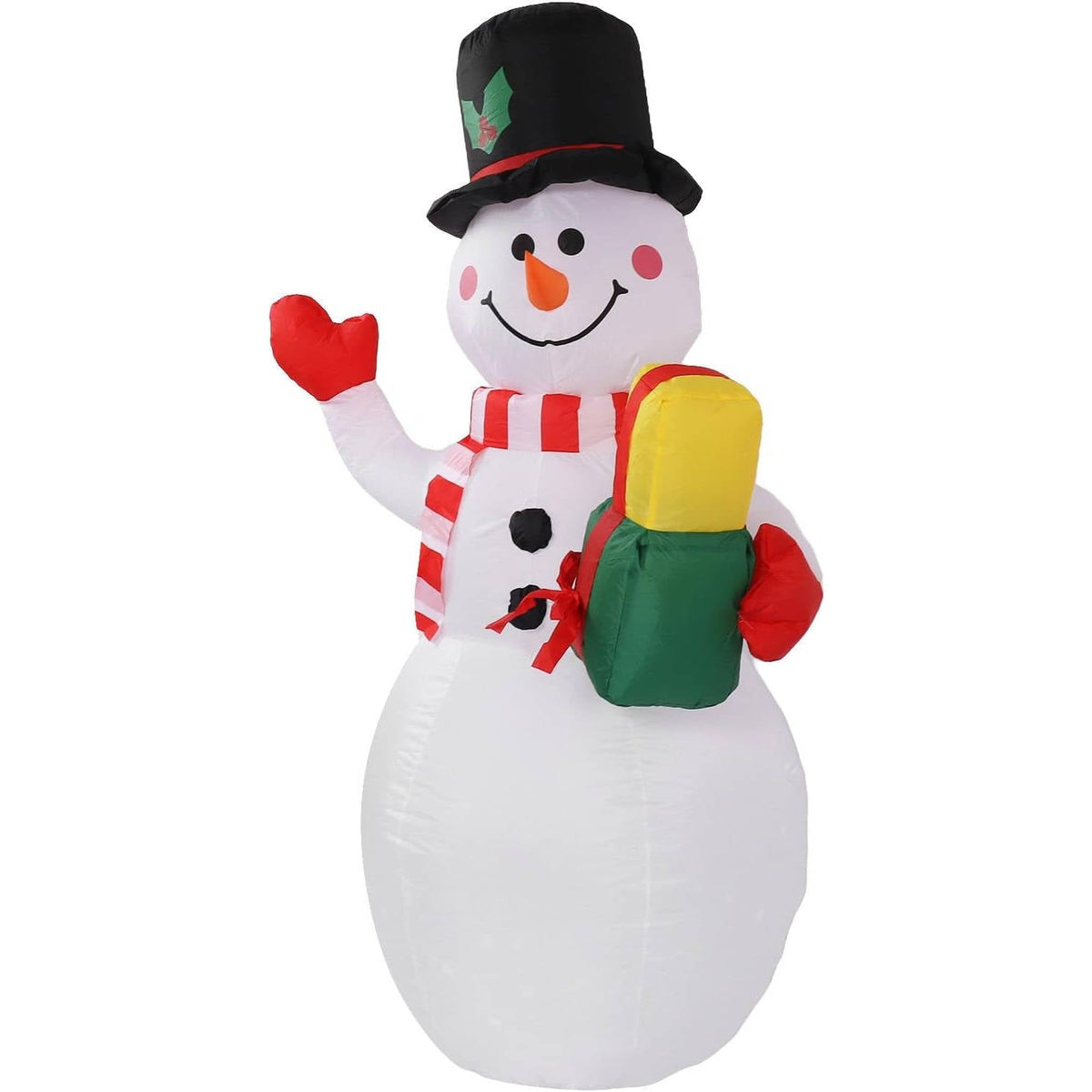 5ft Inflatable Snowman with Rotating LED Lights - Christmas Inflatables
