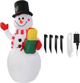 5ft Inflatable Snowman with Rotating LED Lights - Christmas Inflatables