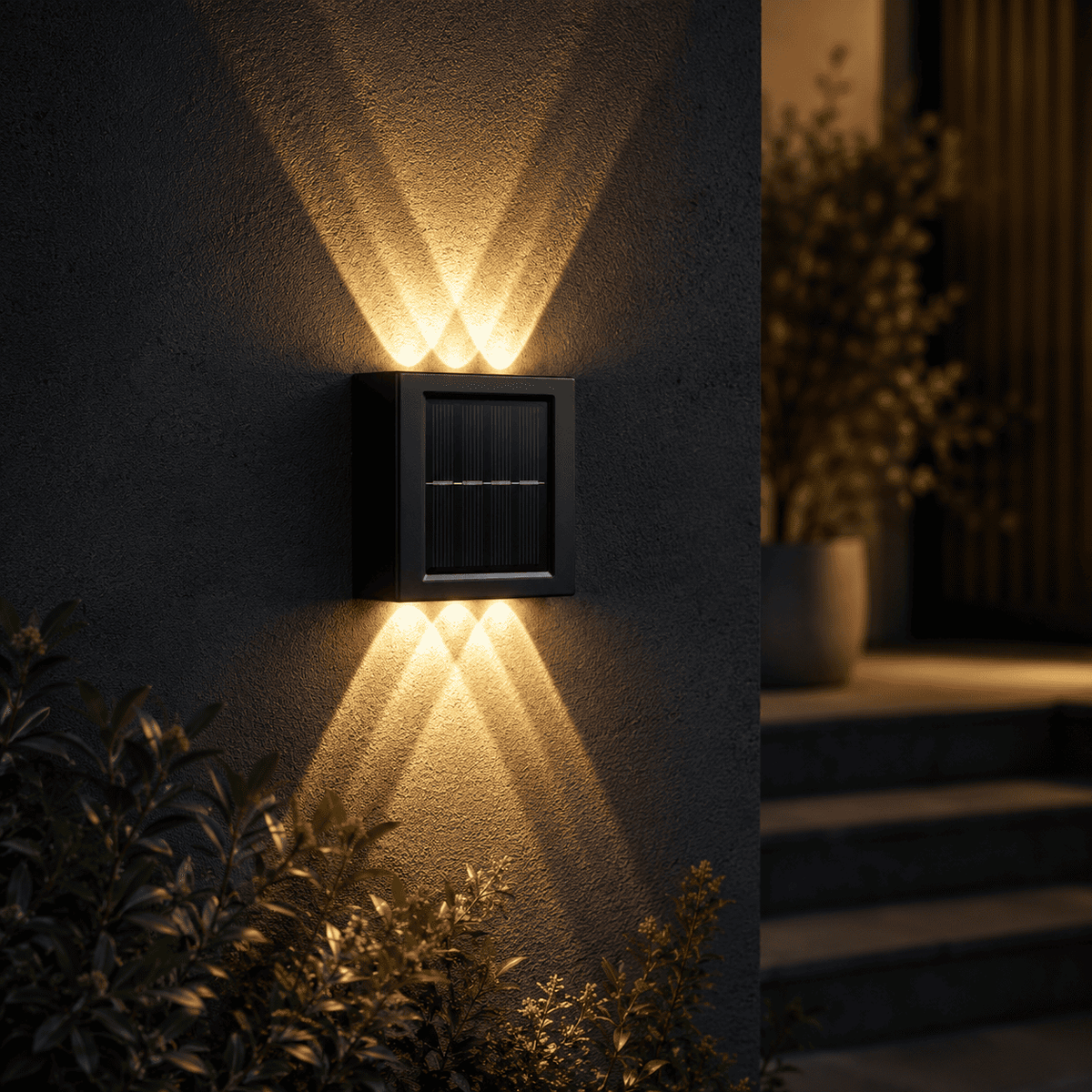 WallBeam - Solar Outdoor Wall Light 6 LED IP54 Warm White