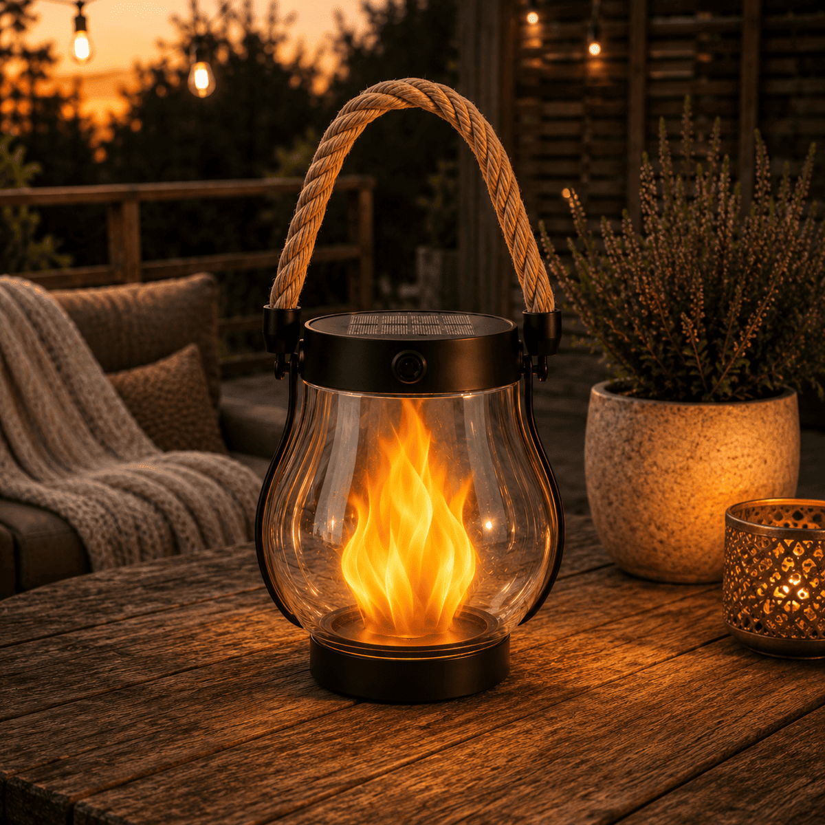 Fire Seed - Solar Outdoor Flame Illusion Lantern