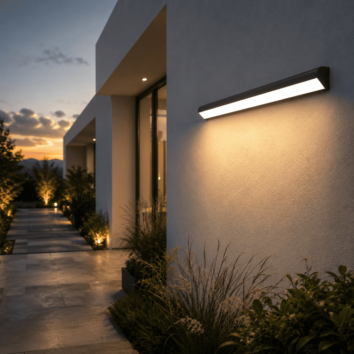 Sireya - Linear Outdoor LED Wall Light IP65 Garden & Patio