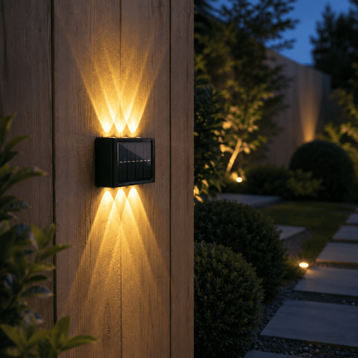 WallBeam - Solar Outdoor Wall Light 6 LED IP54 Warm White