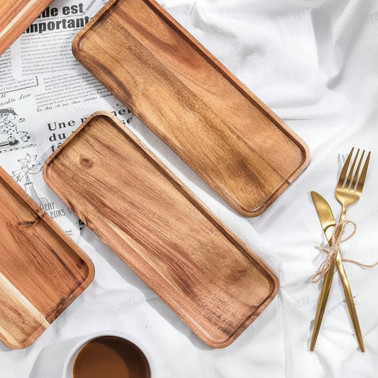 AcaciaEdge - Large Acacia Wood Cutting Board with Juice Grooves