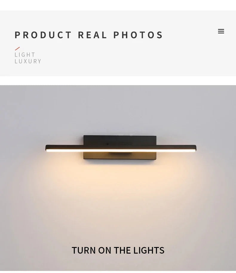 Adjustable LED Wall Light - 330° Swivel Wall Lamp for Bathroom & Home Use