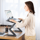 Adjustable Laptop Stand for Desk - Ergonomic Riser with Mouse Pad