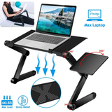 Adjustable Laptop Stand for Desk - Ergonomic Riser with Mouse Pad