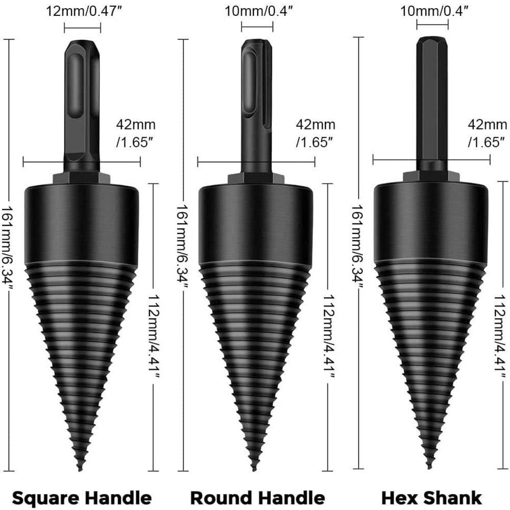 Ahede Firewood Drill Bit - Efficient Wood Splitting Tool