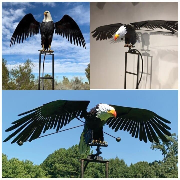 Artistic Metal Bird Wind Generator - Unique Garden Decor Ornaments
