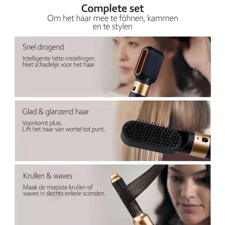 AuraStyle - 5-in-1 Ionic Hair Styler with Interchangeable Tips