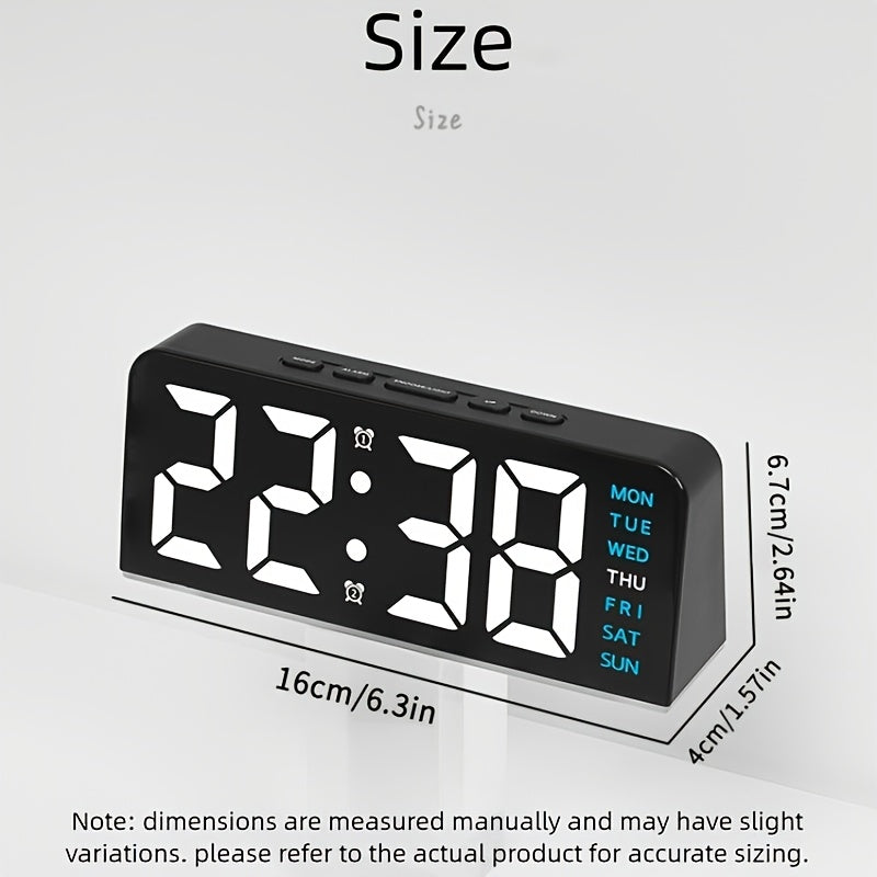 Aurora - Digital LED Alarm Clock with Ambient Light & Date Display