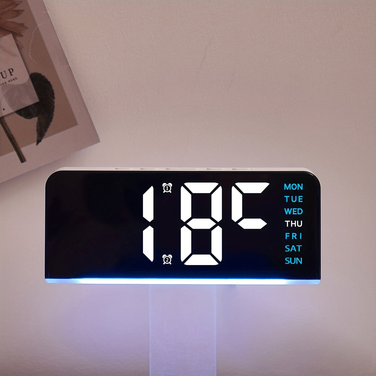 Aurora - Digital LED Alarm Clock with Ambient Light & Date Display