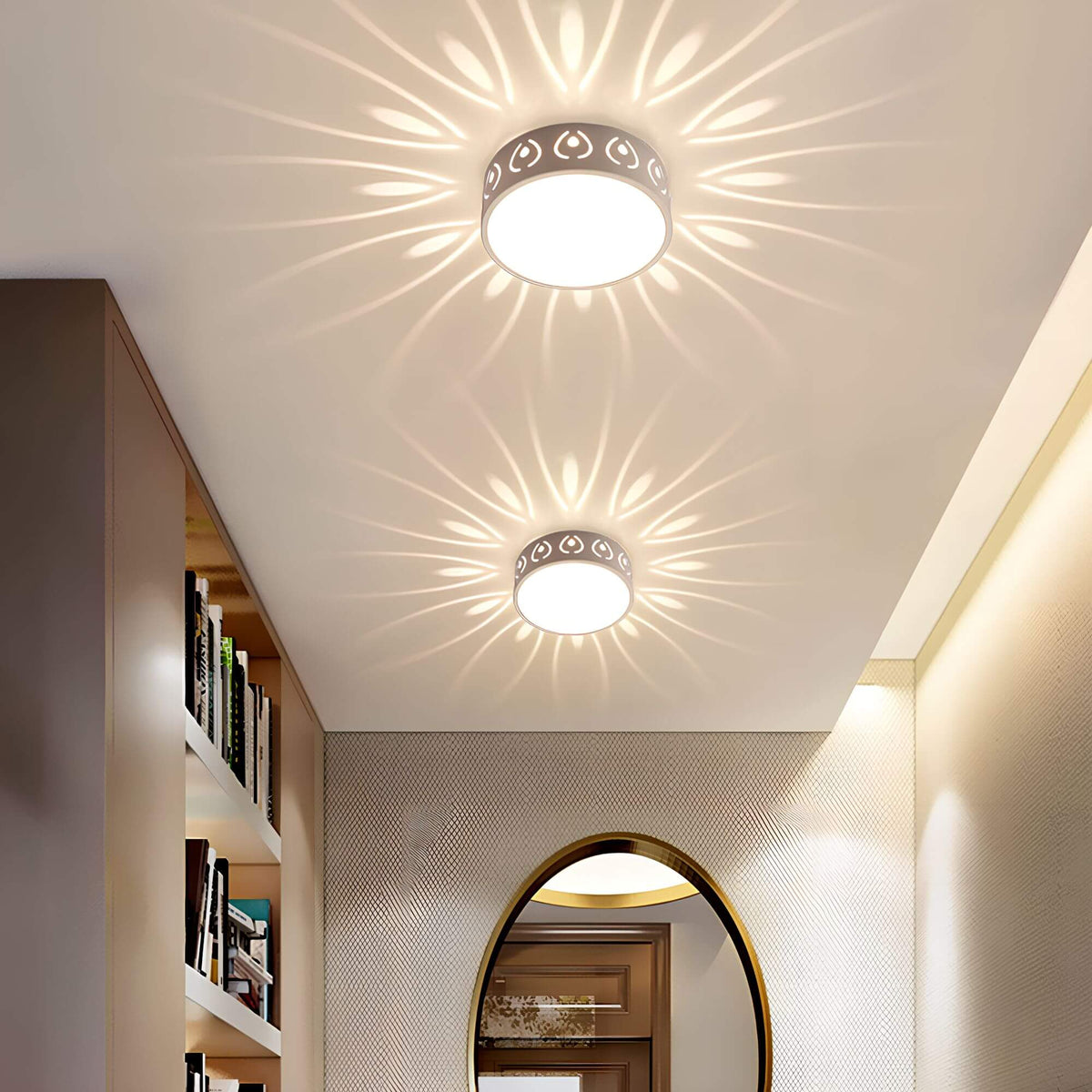 Aurora - LED Ceiling Lamp with Elegant Pattern Projection