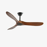 Aviona - Modern Wood Ceiling Fan with Remote Control, 6 Speeds