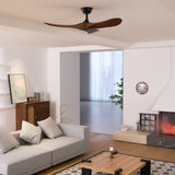 Aviona - Modern Wood Ceiling Fan with Remote Control, 6 Speeds