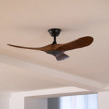 Aviona - Modern Wood Ceiling Fan with Remote Control, 6 Speeds