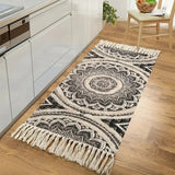 Bohemian Black Cream Runner Mat - Stylish & Functional Floor Protector
