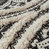 Bohemian Black Cream Runner Mat - Stylish & Functional Floor Protector