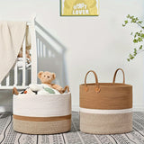Boho Cotton Storage Basket - Durable & Versatile Home Organizer