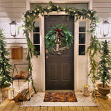 Boho Farmhouse Christmas Wreath - Rustic Holiday Decor