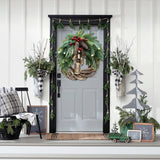 Boho Farmhouse Christmas Wreath - Rustic Holiday Decor