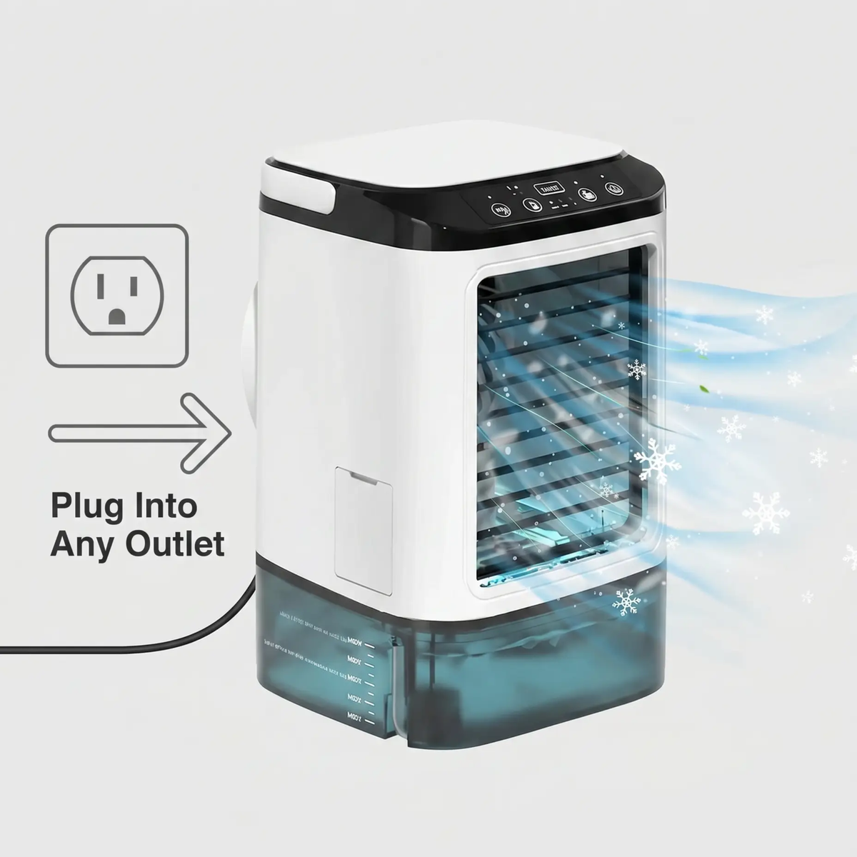 3-Speed Portable Air Conditioner with Ultrasonic Cooling