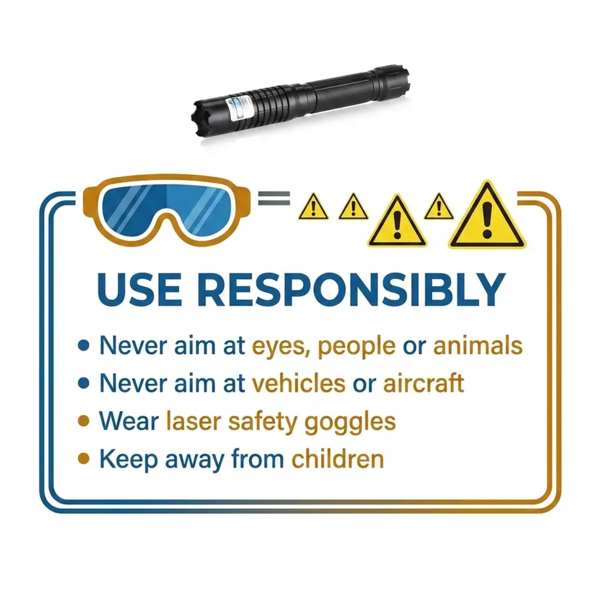BowLift - High-Intensity Blue Beam Laser Torch with 5000m Range