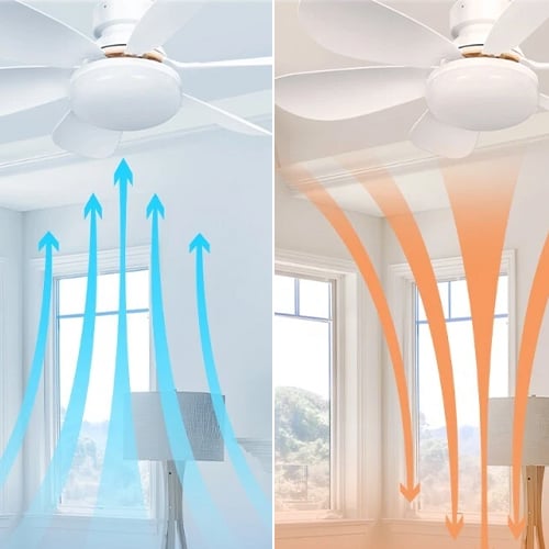 BreezeLux Modern Ceiling Fan with Adjustable Lights - Easy Installation