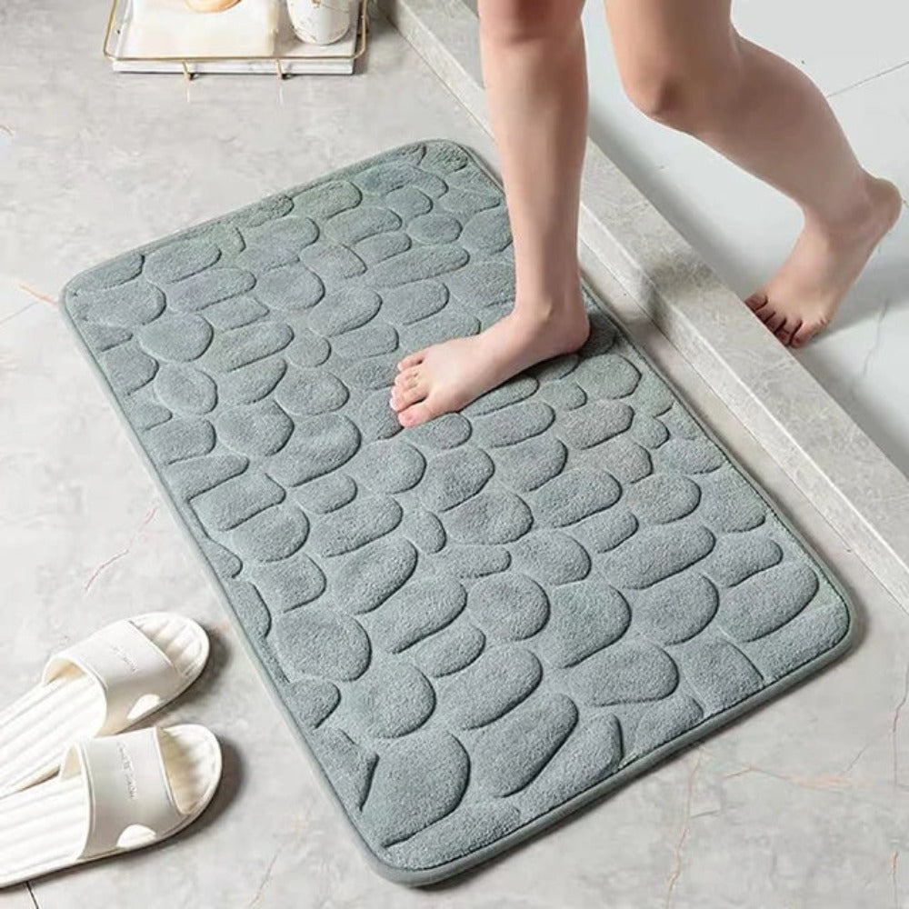 Casa Mat - Soft Cobblestone Pattern Washable Rug for Comfort