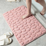 Casa Mat - Soft Cobblestone Pattern Washable Rug for Comfort