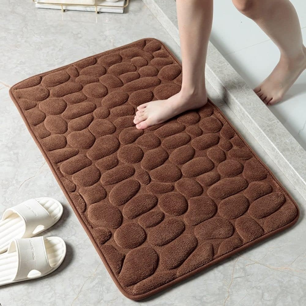 Casa Mat - Soft Cobblestone Pattern Washable Rug for Comfort