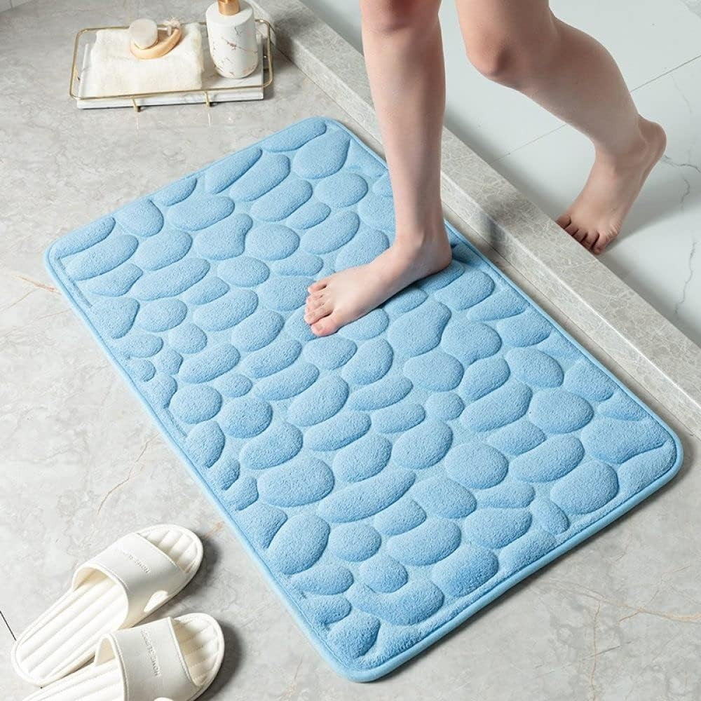 Casa Mat - Soft Cobblestone Pattern Washable Rug for Comfort