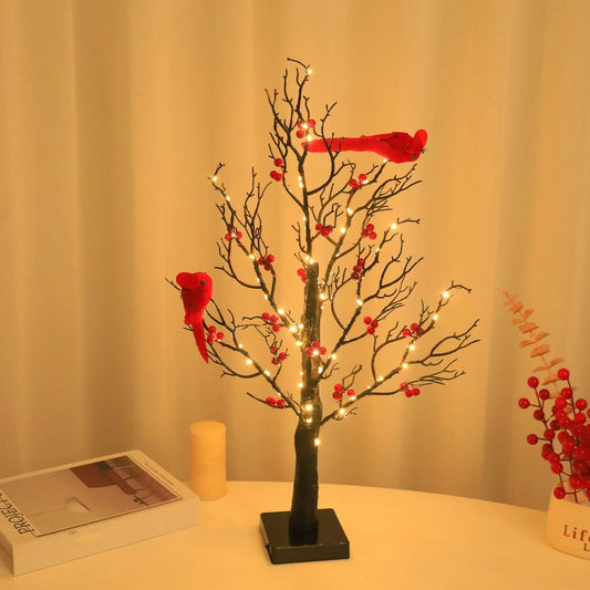 Charming Glowing Tree - Vintage Copper Wire LED Decor