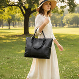 Chic Leather Shoulder Bag for Women - Retro Design & Spacious Storage