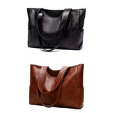 Chic Leather Shoulder Bag for Women - Retro Design & Spacious Storage