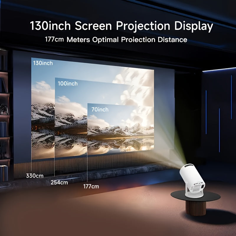 CinéLux Mini Projector - Full HD 1080p, WiFi & Bluetooth
