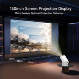 CinéLux Mini Projector - Full HD 1080p, WiFi & Bluetooth