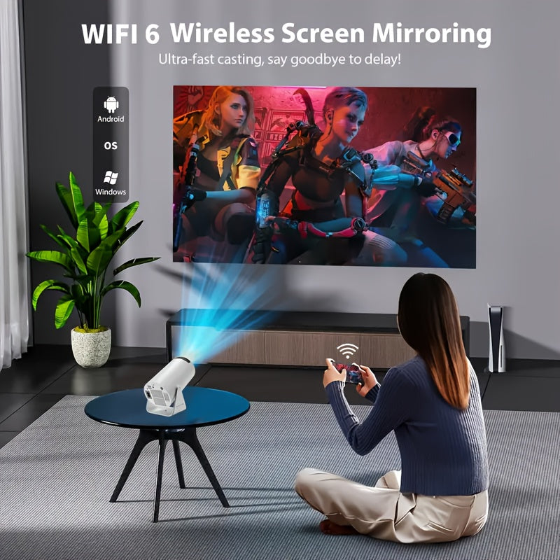 CinéLux Mini Projector - Full HD 1080p, WiFi & Bluetooth