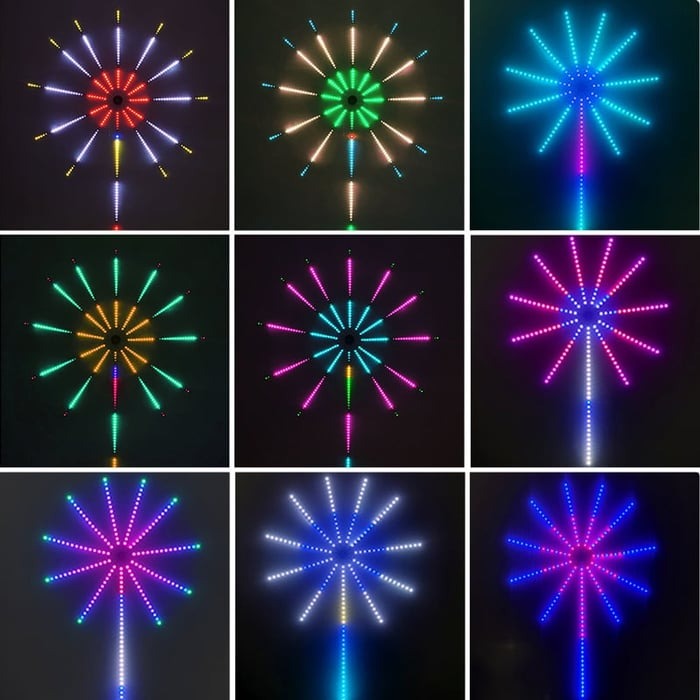 Colorful Exploding Star LED String Lights with App Control