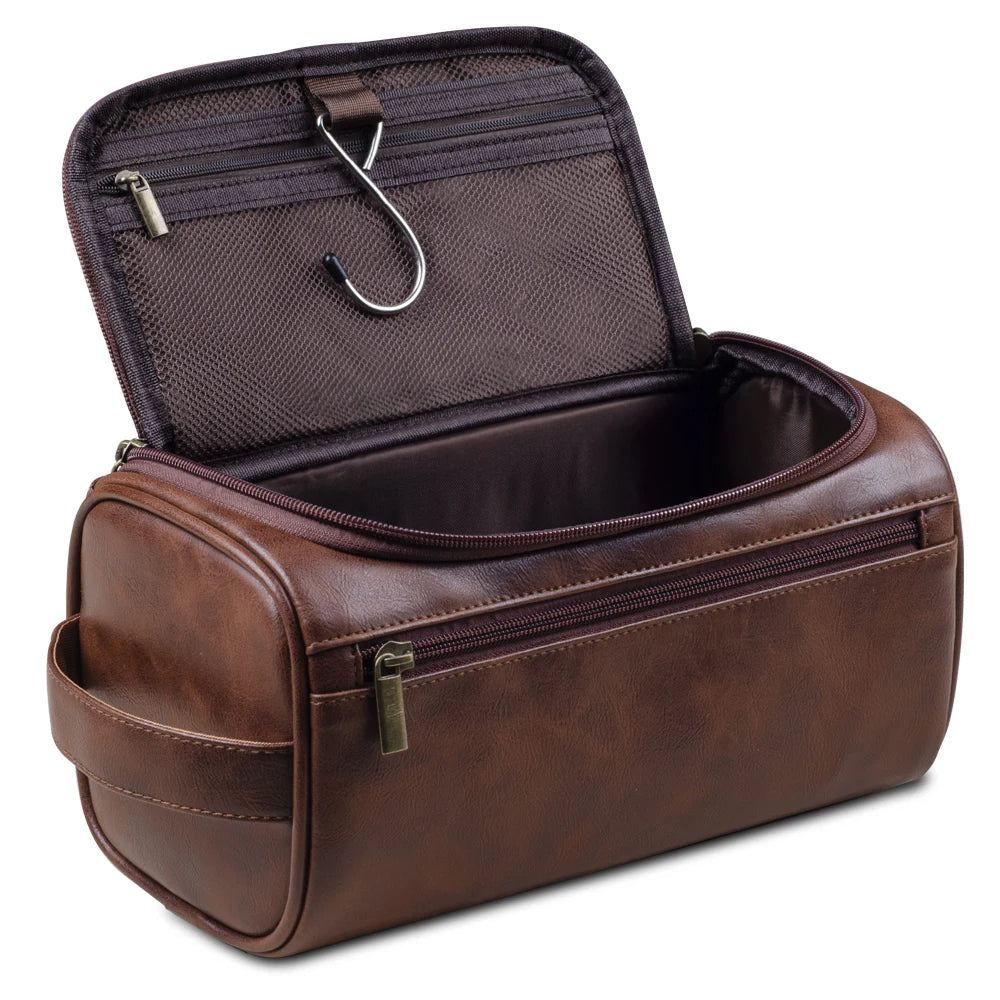 Compact Hanging Toiletry Bag - Travel Wash Bag for Men