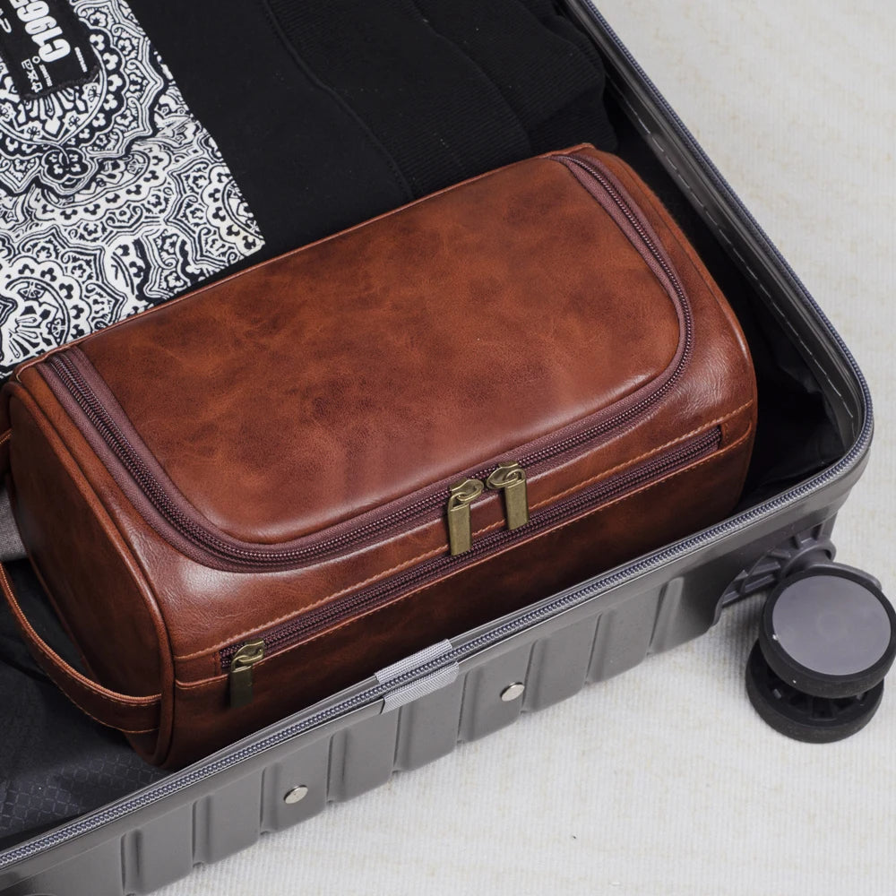 Compact Hanging Toiletry Bag - Travel Wash Bag for Men
