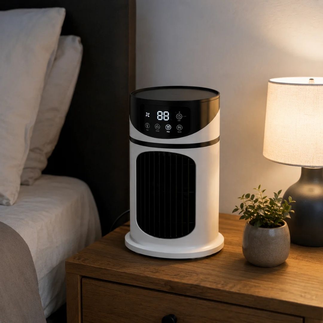 Compact Portable Air Conditioner - USB Rechargeable Mini AC with LED Display & Remote Control