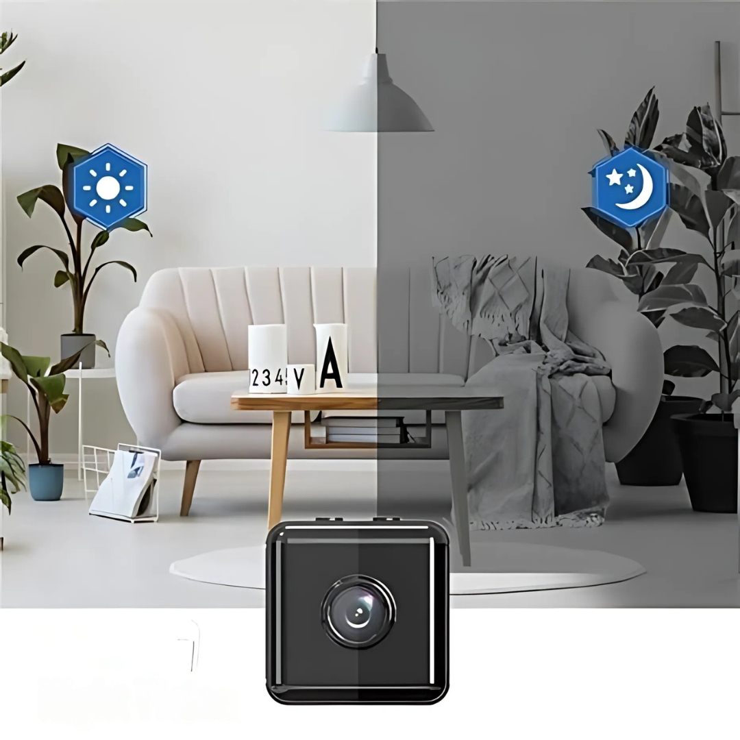 Compact WiFi Security Camera - 1080P Wireless Home Security Camera with Night Vision & Motion Alerts