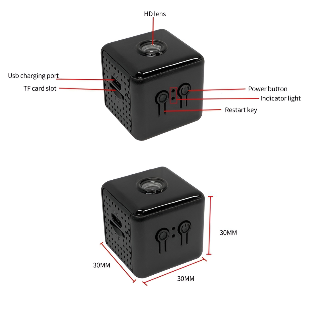 Compact WiFi Security Camera - 1080P Wireless Home Security Camera with Night Vision & Motion Alerts