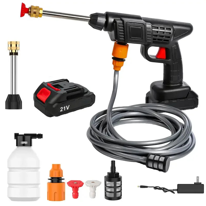 Cordless High Pressure Washer - Powerful Battery & Adjustable Nozzle